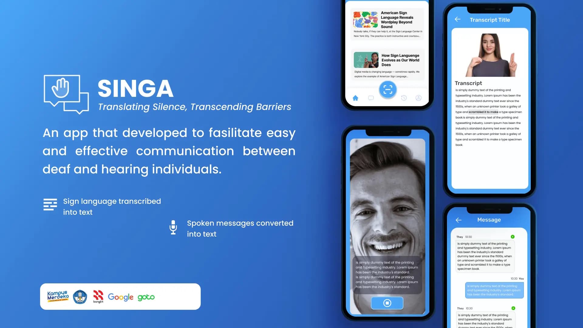 SINGA: Translating Silence, Transcending Barrier project screenshot